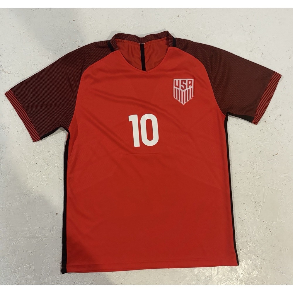 USA USMNT Soccer Jersey Pulisic 2017/18 Red Away World Cup Shirt Mens Medium‎ M